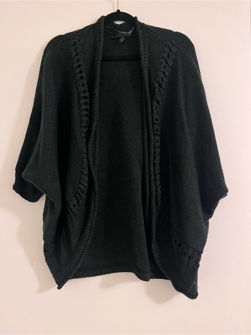 Lane Bryant Knit Black & Green Cardigan